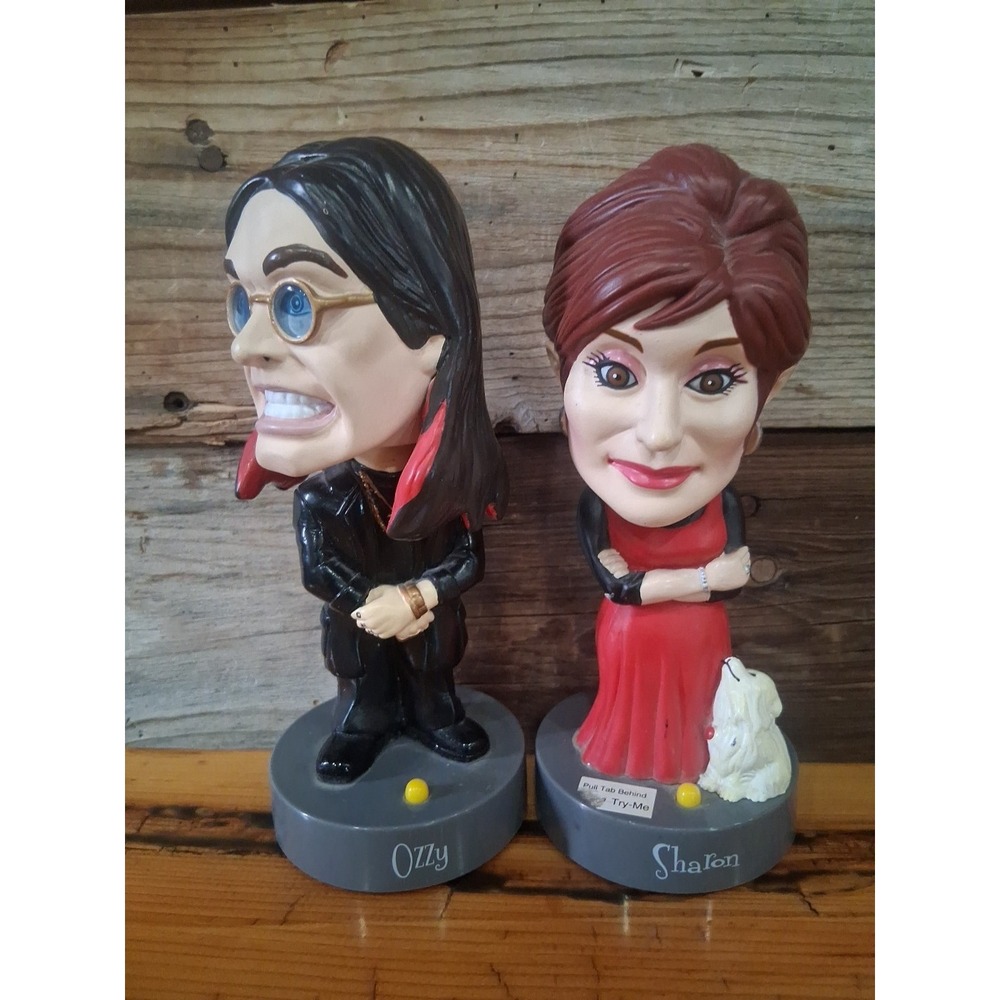 2002 Joks Ozzy Osbourne Sharon Bobble Head Talking Bobber Tested Working